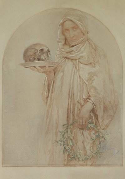 The Skull by Alphonse Mucha